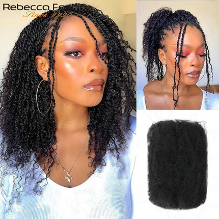 Choice 100% Human Hair Braiding Hair Afro Kinky Bulk Human Hair for Braiding Afro Kinky Bulk Human Hair Mini Twist Natural Look