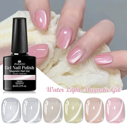 8ml Water Light Cat Magnetic Gel Nail Polish Shiny Effect Semi Permanent Soak Off UV LED Gel Varnish Manicure DIY Nail Supplies