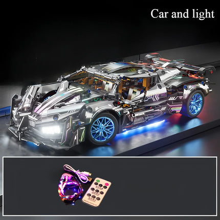 1:14 Building block racing DIY sports car building block toys Assemble brick car toys for children's birthday and Christmas gift