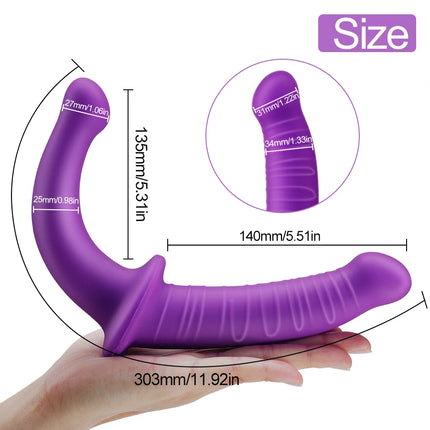 Double Head Dildo for Lesbian Couples Strapon Silicone Clitoris Stimulator Anal Vaginal G Spot AV Massage Sex Toys For Adult Toy