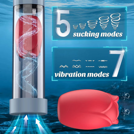 Male Masturbator Penis Pump Enlarger Transparent Visual Male Sex Toys for Men APP Control Vibrating Vacuum Suction Glans Trainer