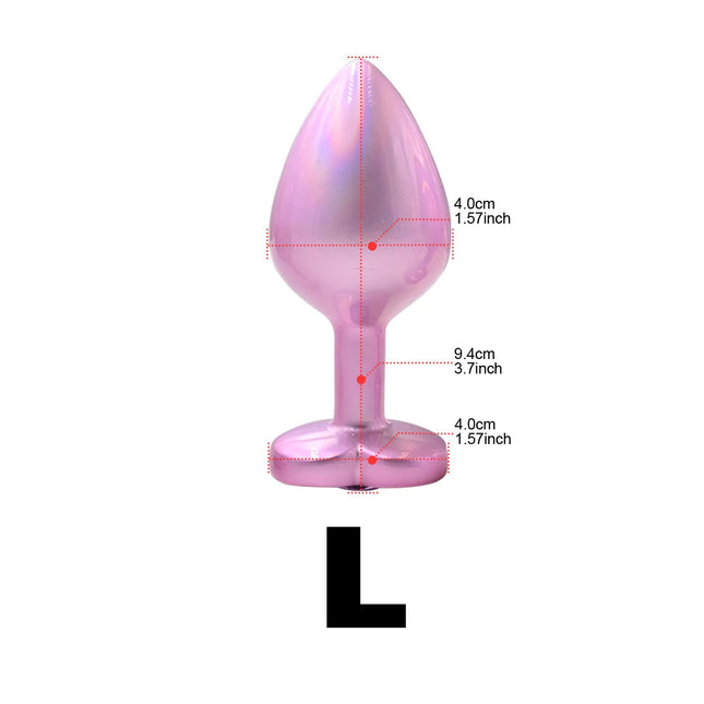 1 pc heart-shaped anal plug, gem base butt plug, beginner to expert, anal stimulation, couple masturbator adult sex toys, anal