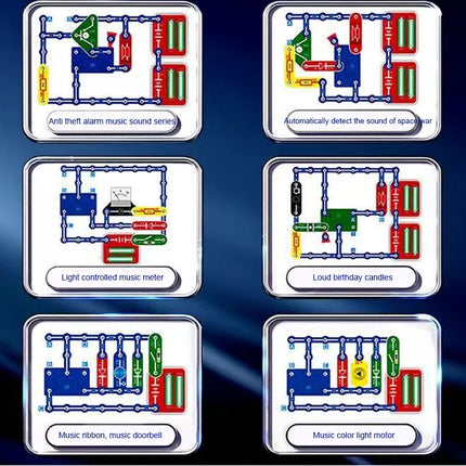 Circuit Building Blocks Kit for Kids - STEM Science Experiment Physics Educational Toy for 8-Year-Old Boys Birthday Gift