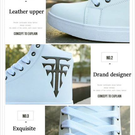 White Sneakers Man Vulcanized Sneakers Male Comfortable High Top Shoes Men Autumn Spring 2022 Fashion Mens Shoes Vulcanize Shoes