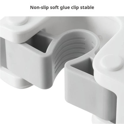 Soft Rubber Mop Broom Organizer Self Adhesive Wall Hooks Home Kitchen Bathroom Cleaning Tools Storage Shelf