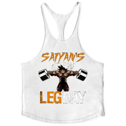 Goku Men's Tank Top 100%Cotton Vest Japanese Anime Dragon Ball Quick - Dry Sleeveless Singlets Fitness Muscle Building top