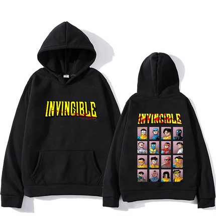 Invincible Mark Superhero Double Sided Printed hoodie Men Women's harajuku clothing Fleece Long Sleeve Anime hip hop streetwear