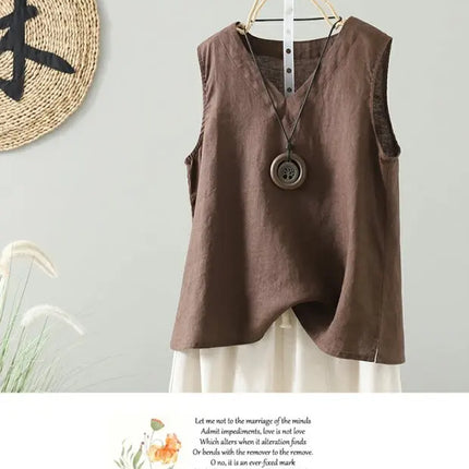 Retro Han Hanma Svel Strap Vest Women's Inner Summer Overhead Base irt  Casual Versatile Slimming Top