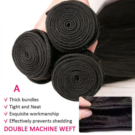 20 30 32 Inch Body Wave Double Weft Human Hair Bundles Remy Hair Extensions Unprocessed Brazilian Hair 1 3 4 Weave Natural Color
