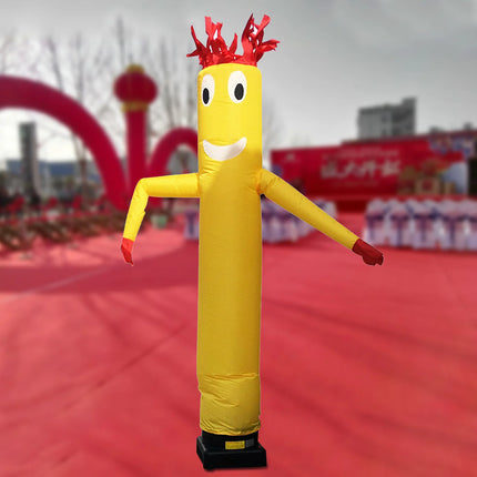 Air Inflatable Dancing Man, Inflatable Dancing Doll, Wacky Waving 10ft/3m Yellow, Inflatable Tube Guy, Strong Grid Cloth Construction, Easy Assemble, Clean with Damp Towel, Long Lasting, Scratch Resistant, for Advertising, Ou