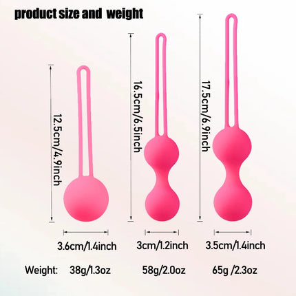 3pcs Vaginal Exercise Kegel Female Sex Toys Dumbbell Tightening Sex Vaginal Shrinking Ball Products Adult Massager