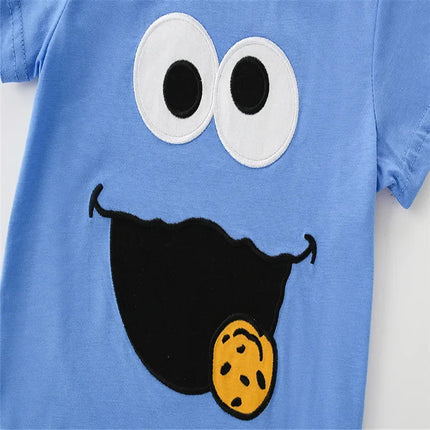Jumping Meters New Arrival Children's T Shirts Cartoon Embroidery Summer Baby Clothes Boys Girls Short Sleeve Boys Girls Tops