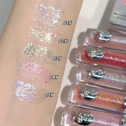 Liquid Eyeshadow Pearlescent Shimmer Long Lasting Monochrome Pearly Fine Sparkling Sequins Eye Shadow Highlighter Quick Drying