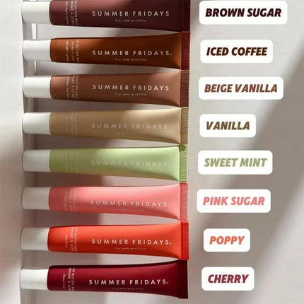 Summer Friday's Vanilla Beige Lip Balm Moisturizing Transparent Lipstick Set Smooth Soft Tube Mirror Lip Gloss Lip Makeup