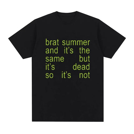 Charli XCX Brat Summer and It's Same Album T-Shirt Women's Fashion Harajuku T-Shirt Casual Comfortable Extra Large T-Shirt