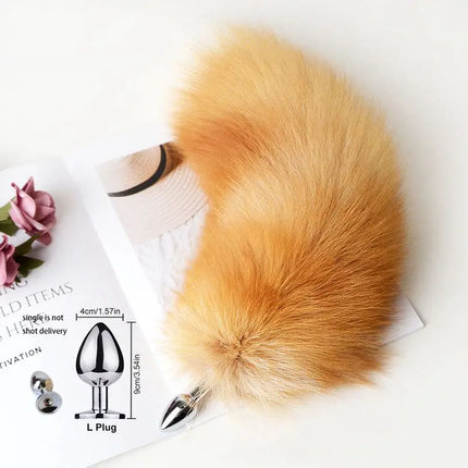 Separable Anal Plug Real Fox Tail Cosplay Butt Plug Anal Sex Tail Adult Products Anal Sex Toys for Woman Couples Men Sexy Shop