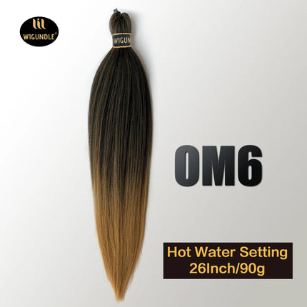 Kanekalon Hair 26 Inch 90g Pre Stretched Jumbo Braiding Hair Box Twist Braids Wholesale Synthetic Hair Extensions For Women