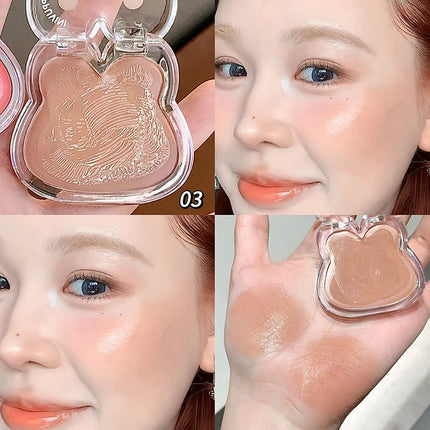 Water Gloss Cheek Cream Monochrome Blush Paste Mud Purple Orange Tint Brighten Lips Cheek Contour Rouge Waterproof Makeup Blush