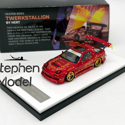 Error 404 1:64 RX-74 FC Twerkstallion Red Golden Wheel Resin Car Model Collection