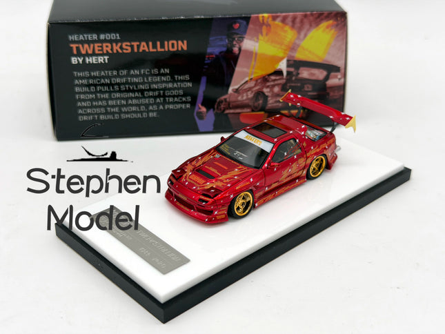 Error 404 1:64 RX-74 FC Twerkstallion Red Golden Wheel Resin Car Model Collection