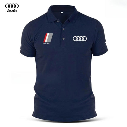 Polo Shirt T-shirt, Lapel, Audi Sports Car, Racing Car Enthusiast, Fan Gift T-shirt for Men and Women, Men and Women