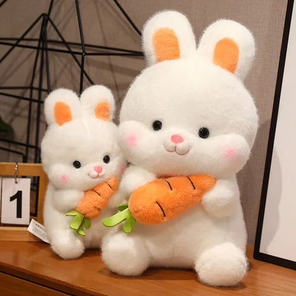 Nice Kawaii Carrot Rabbit Plush Toys Adorable Bunny Dolls Stuffed Pillow Soft Animal Cushion Girls Kids Birthday Christmas Gifts