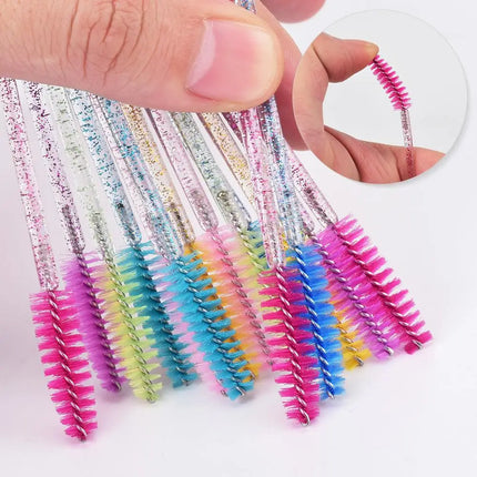 100Pcs Eyelash Extension Brushes Eyebrow Mascara Wands Applicator Spoolers Brush Lashes Extension Cosmetic Set Makeup Tools