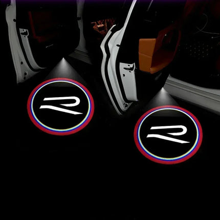 2Pcs LED Car Door Welcome Light Logo for VOLKSWAGEN VW R Line Golf Tiguan POLO BORA Passat Jetta Touareg Courtesy Projector Lamp
