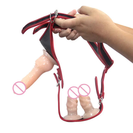 Double Penis Dildo Double Ended Strapon Ultra Elastic Harness Belt Strap On Dildo Adult Sex Toys for Woman Couples Sex Products
