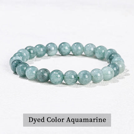 JD Natural Stone Beads Bracelet Amethyst Tiger Eye Crystal Quartz Agate Gem Beads Bangles Women Men Reiki Healling Jewelry Gift
