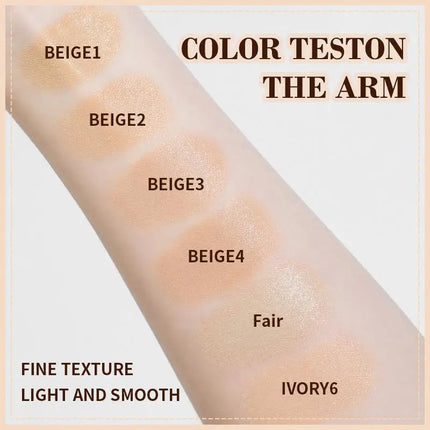 BSIMONE Coverage Foundation Long-Lasting Oil Control Waterproof Liquid Foundation Matte Finish Concealer With Sponge Brush Head