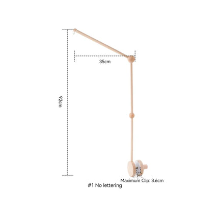 Customize Baby Bed Bell Bracket 0-12 Months Foldable Crib Holder Mobile Wooden Bell Bracket Rattle Toy Newborn  item stuff Gifts