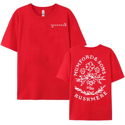 RUSHMERE Album 2025 Graphic T-shirt Folk Rock Band Mumford & Sons Printing Tshirts Cotton Men Women Summer T Shirts Hip Hop Tees