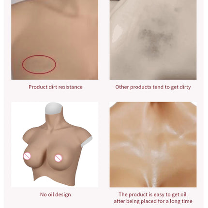 KUMIHO 7TH GEN Bloodshot Silicone Breast Forms No Oil Fake Boob for Crossdressing Sissy Drag Queen Shemale Transgender Cosplay