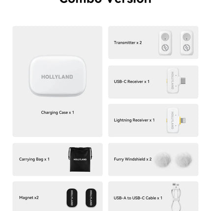 Hollyland LARK A1 Wireless Lavalier Microphone for iPhone Android Noise Cancellation Micphone for Tiktok Youtube Vlogging