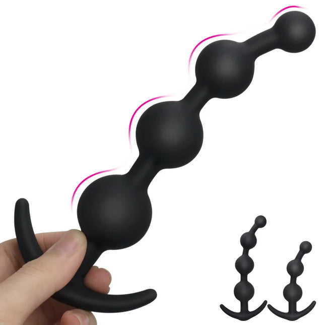 Silicone Anal Beads Pull Dilator Butt Plug Vaginal G Spot Dildo Masturbator Prostate  Massage Anus Stimulation Trainer Sex Toys