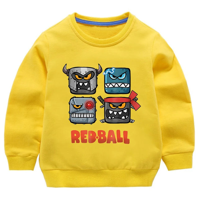 Children's Essentials Hoodies Game Red Ball Toddler Boys Sweatshirt kids Long-Sleeved Tshirt Pullover Teen Girls Cotton Clothes