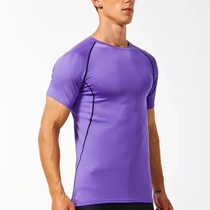 Men's T-Shirt Running Sport T Shirt Men Compression Top Tee Fitness Quick Dry Tight Training Gym Sport Running Shirts Men Jersey
