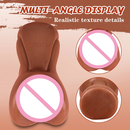 3 in 1 Pocket Pussy Male Masturbator Sex Toys for Men 3D Textured Sex Doll with Sexy Mouth Realistic Vagina Tight Anus Mens 18+
