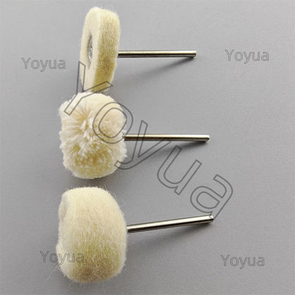 100pcs 25mm Dental Odontologia Polishing Brush Wheel Rotary Tools 2.35/3.00mm Shank Wool Goat Cotton Black Buff Dentistry Lab