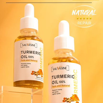10ml 30ml 100% Turmeric Oil Anti Aging Wrinkle Whitening Serum Reduce Fine Lines Dark Spot Brightening Face Lighten For Women