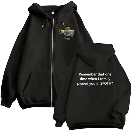 Funny Blame John Meme Zipper Hoodie Shedletsky Forsaken Fashion Autumn/Winter Sweatshirt Men Women Casual Oversized Coats Hoody