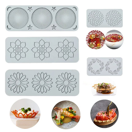 23 styles leaf flower round Designs Silicone Cake Lace Mold Cake Decorating Tool Border Decoration Lace Mold kitchen Baking Tool