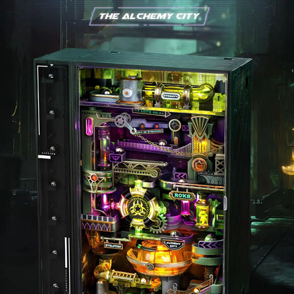 ROKR Pinball Track Model Assembly Set - Alchemy City, 3D Adult Puzzle, DIY Miniature Model Set, Ideal Gift for Adults, MR04S