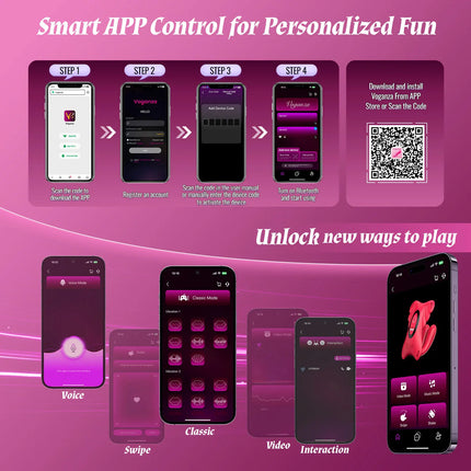 KUSHOR Couples Vibrator App Remote Control Wearable Vibrator Long Distance Rabbit G-Spot Stimulator for Clitoral Penis Pleasure