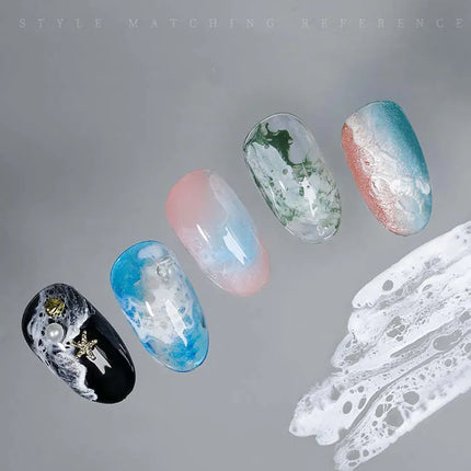 Wave Gel Nail Rapid Smudging Special Halo Dye Nail Art Bubble Hole Gel 7color for Marble Wave Nail Art for Nails Salon Manicure