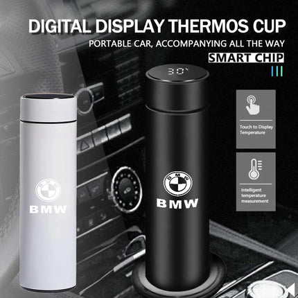 NEW Temperature Display Thermos Cup Stainless Steel Insulated Bottle For BMW Performance X1 M3 M6 F01 F02 E34 E36 E60 F10 F20