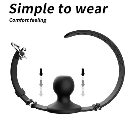 Hot !Silicone Mouth Gags Breathable Ball Gag Adjustable Belt Mouth BDSM Erotic Sex Toys For Couple Adult Game Role Play Sexyshop