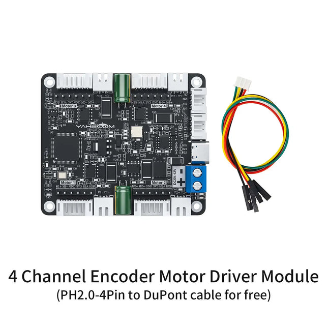 4-Channel Encoder Motor Driver Module with Onboard Voltage Regulation Circuit for Motor Control Intelligent DIY Small Robot Car