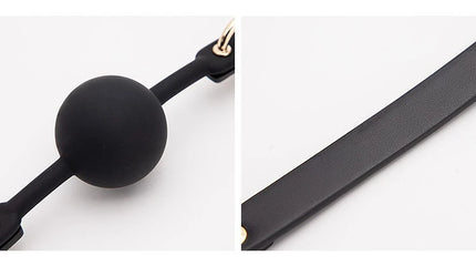 Black Silicone Mouth Gag Ball Adjustable Belt Mouth Sex Toys For Adult SM Games Sexy Shop Erotic Accessories Flirting toys ﻿